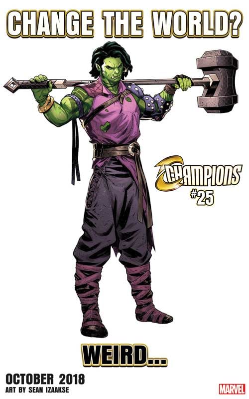 Marvel Teaser for Champions 25 Asks: "Change the World?" as Amadeus Cho Gets Weird