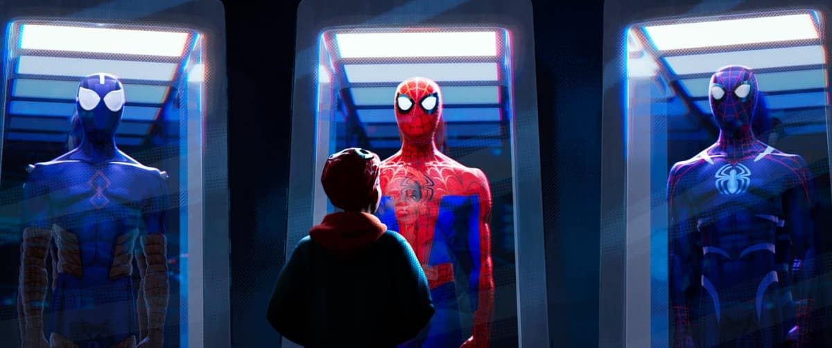 New Image from Spider-Man: Into the Spider-Verse Shows Off Multiple Suits