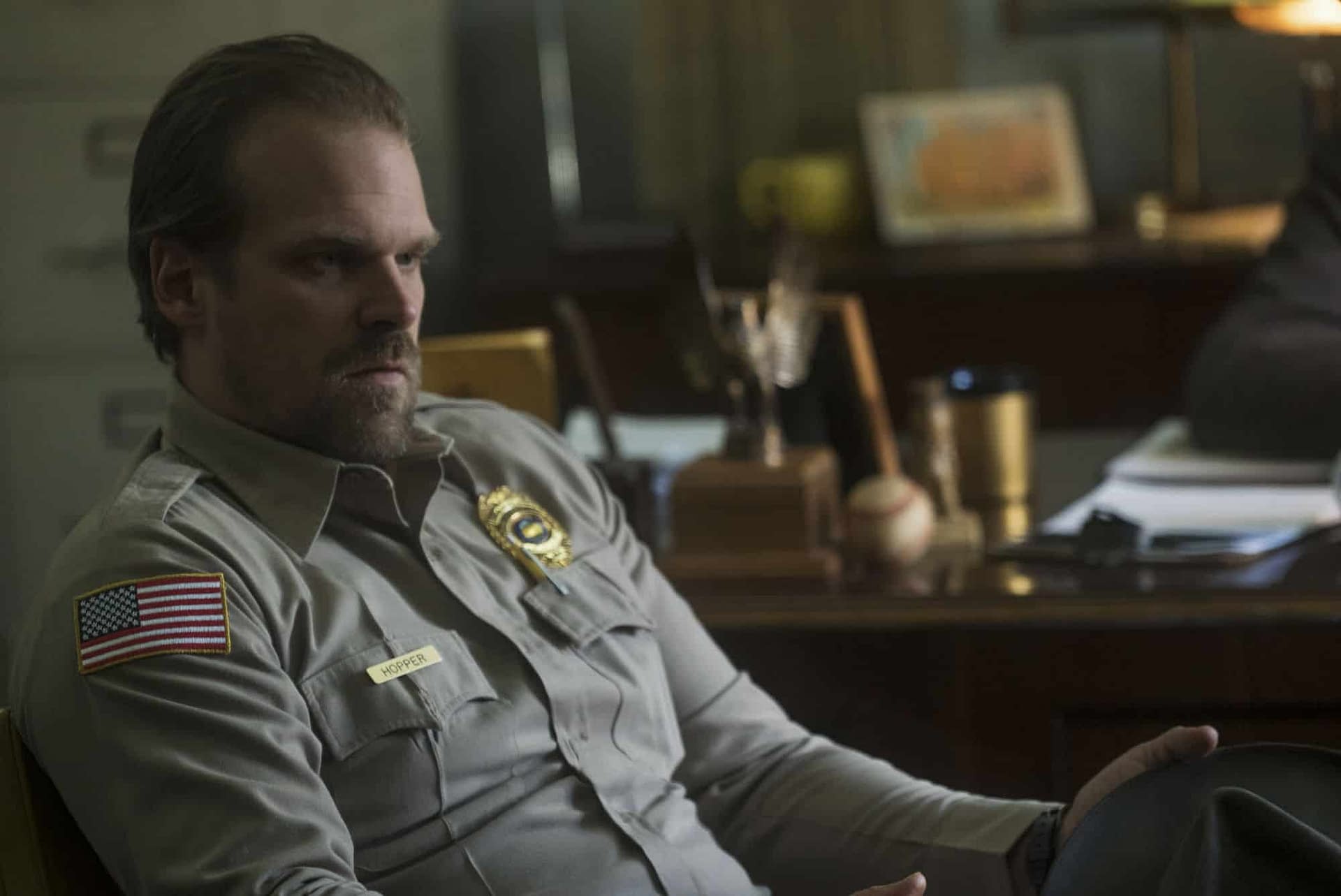 David Harbour Believes 'Stranger Things' Chief Hopper is "Very Good Dude"