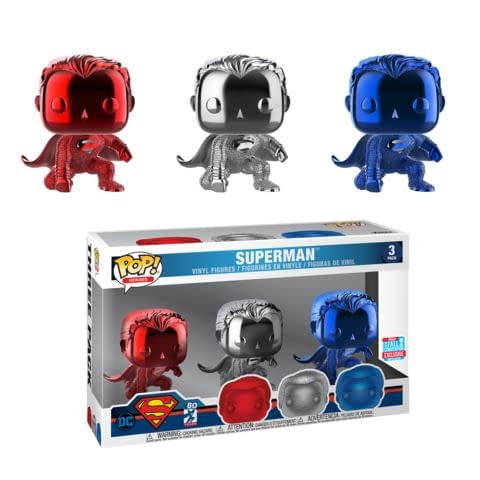 Funko NYCC DC Superman Chrome Three Pack