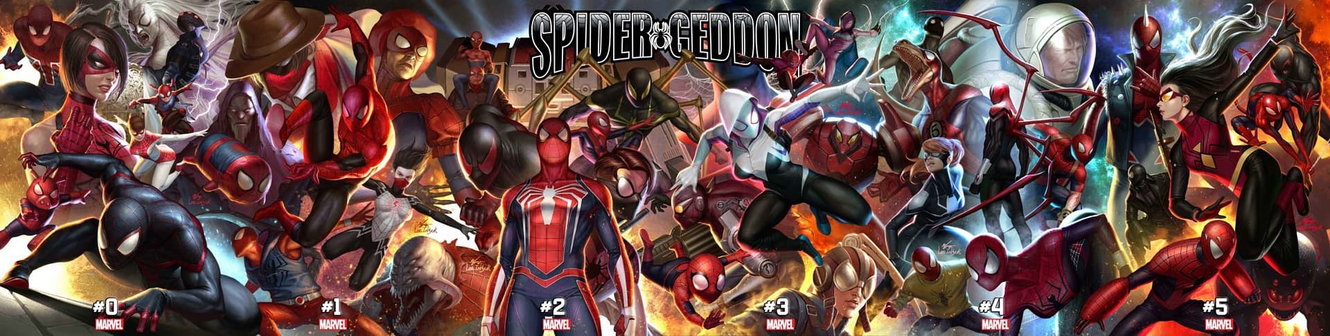 Spider-Persons, Spider-Persons, Everwhere on InHyuk Lee's Spider-Geddon Connecting Variants