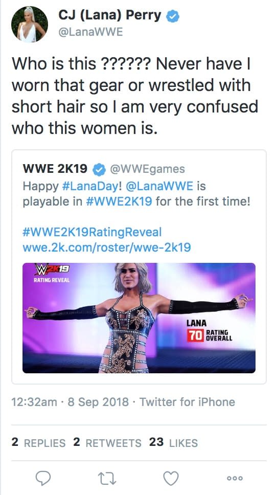 WWE's Lana Blasts Yukes and 2K for Shoddy 2K19 Character Model