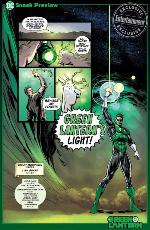 First Review: The Green Lantern #1 by Grant Morrison and Liam Sharp &#8211; From 2000AD to Preacher?