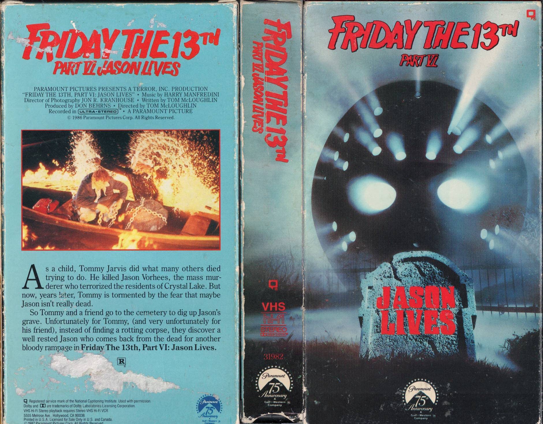 Friday the 13th Part 6 VHS Cover