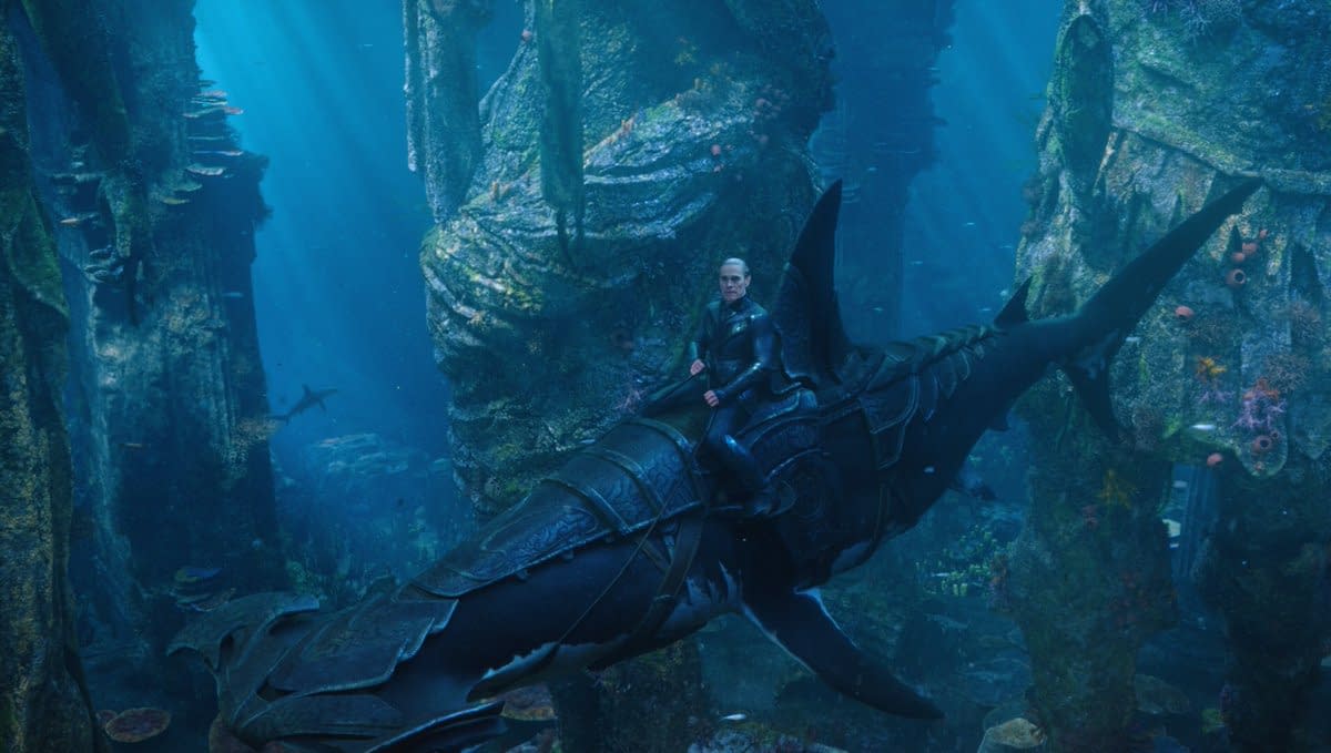 Check Out Some Armored Sharks in These New Aquaman Images