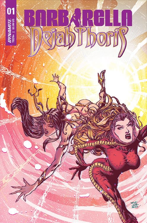 Romance Between Barbarella and Dejah Thoris in New Dynamite Comic From Leah Williams and Carlos Gomez