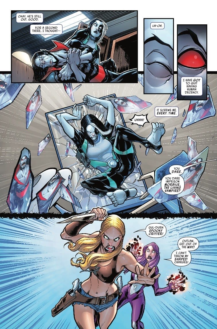 Morbius vs. Outlaw the Vampire Slayer in Next Week's Domino #8