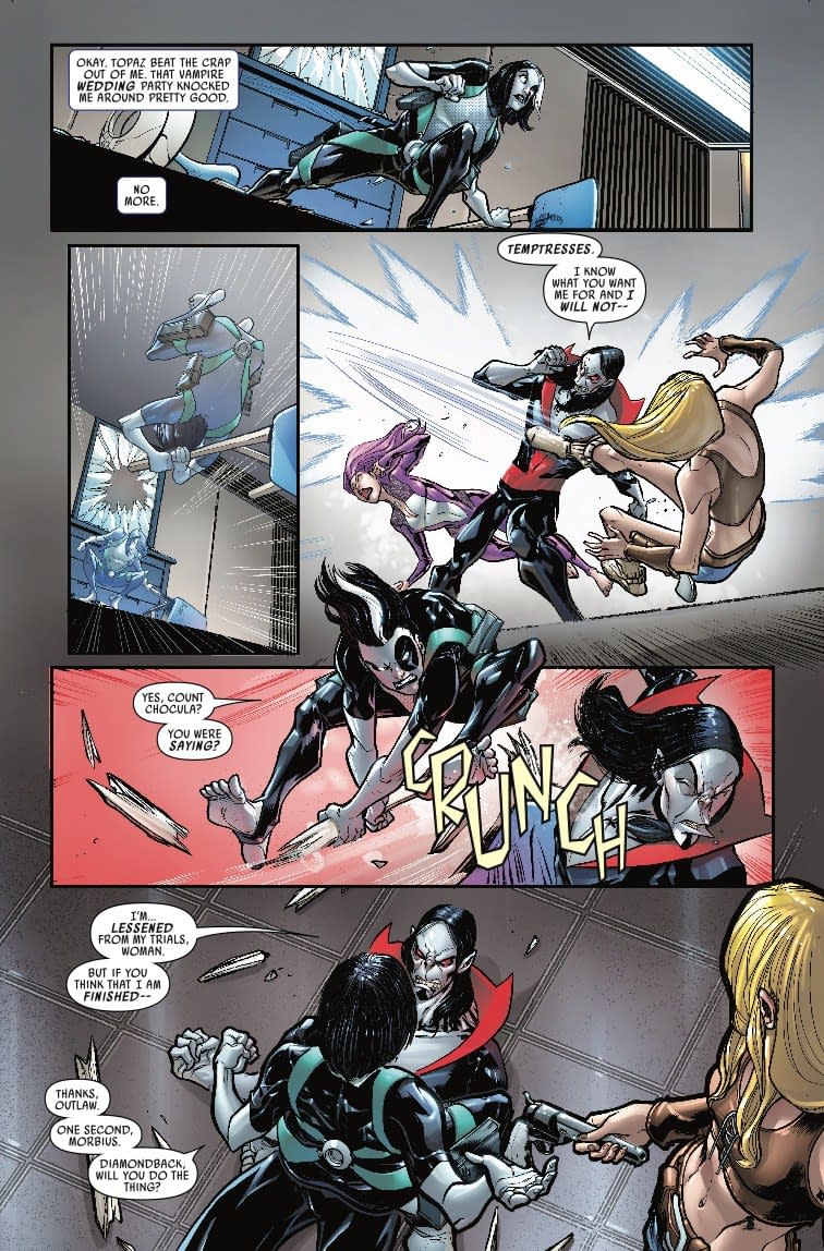 Morbius vs. Outlaw the Vampire Slayer in Next Week's Domino #8