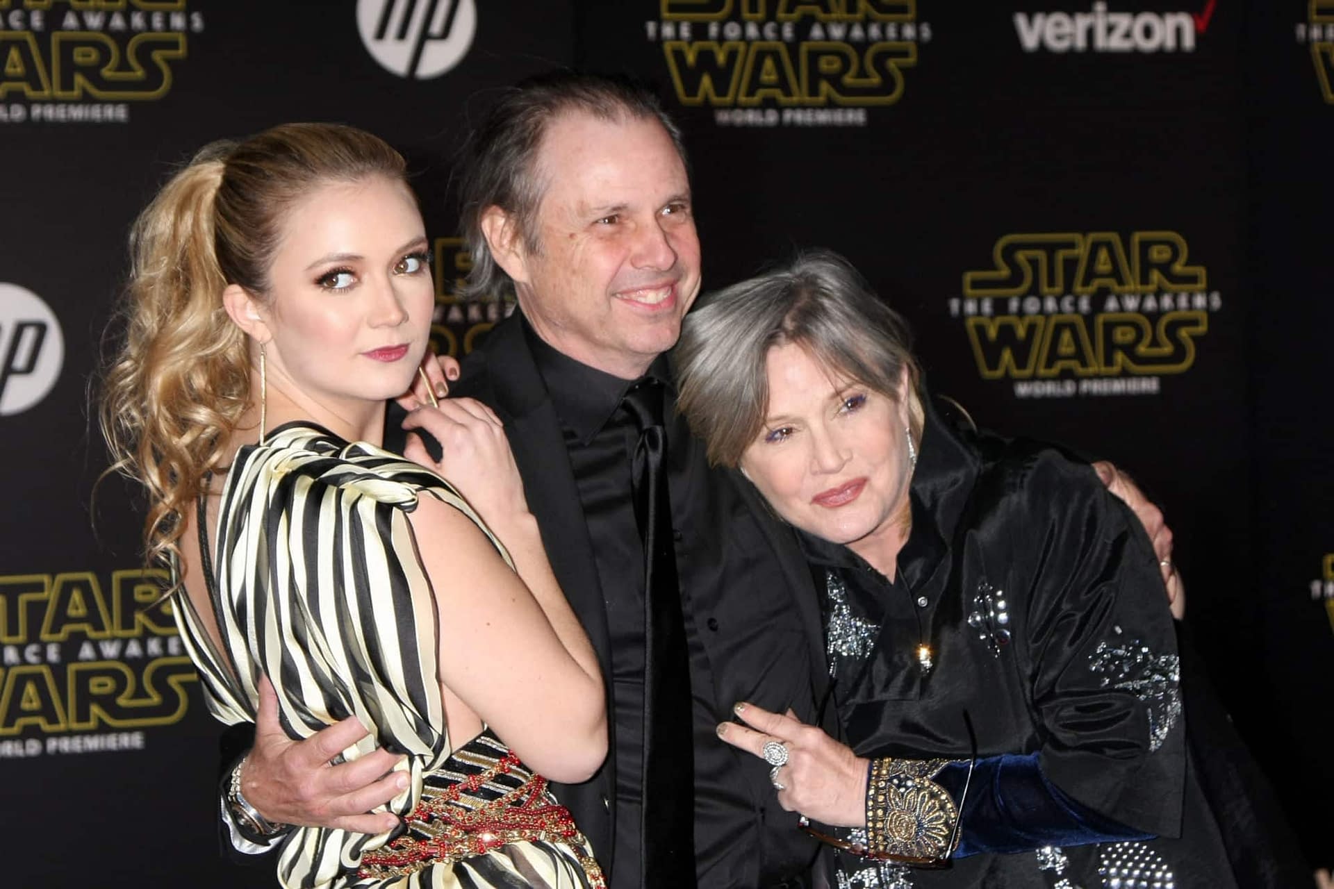 Billie Lourd, Todd Fisher, Carrie Fisher