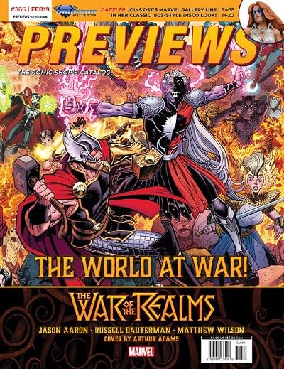 Star Trek: Year Five on Front of Next Week's Previews, War Of The Realms on the Back