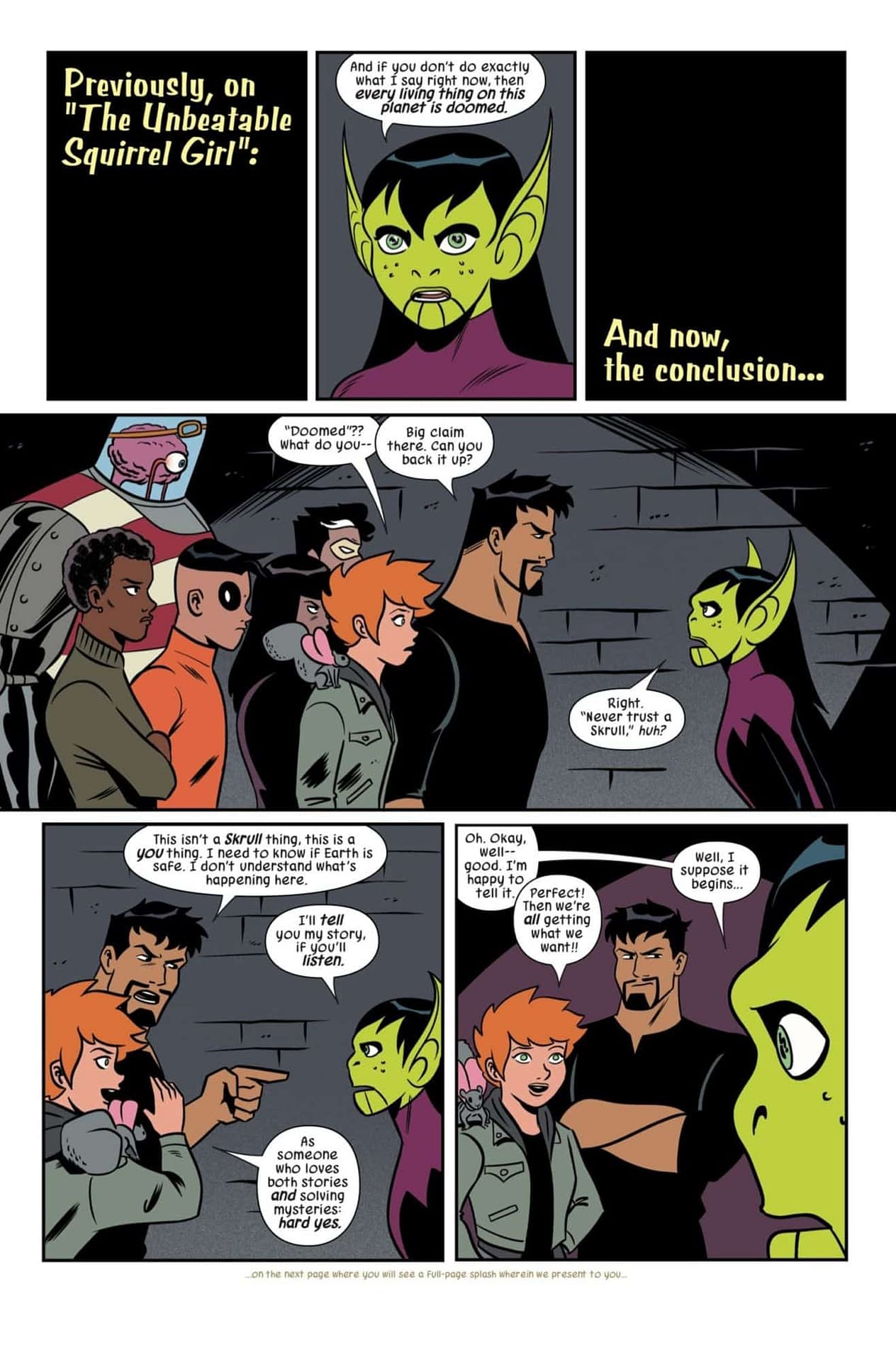 American Values on the Skrull Homeworld in Next Week's Unbeatable Squirrel Girl #40