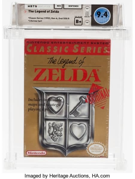 Original Legend of Zelda Cartridge Sells for Over $3K at Heritage Auctions