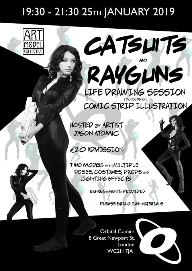 Catsuits And Rayguns at Orbital Comics Tomorrow Evening