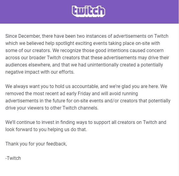 Twitch Taking Criticism for Streamer Promotion on Other Feeds