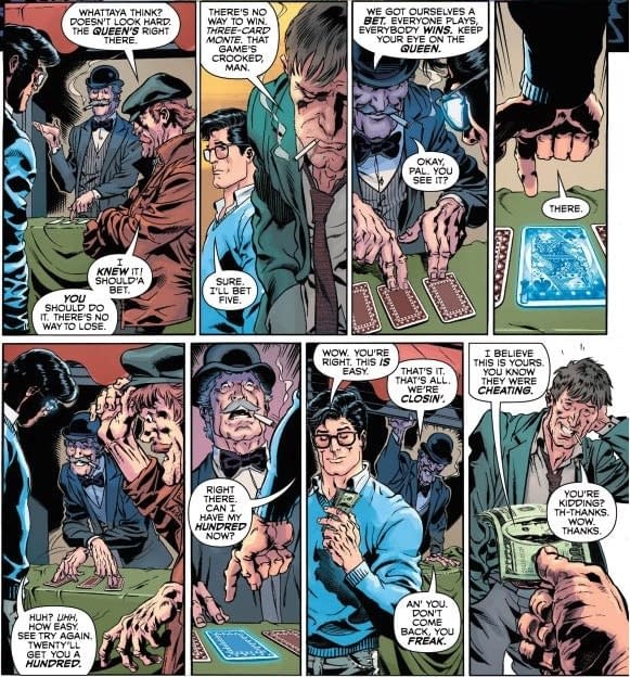 Superman Uses His Powers For&#8230; Gambling?! in Next Week's Man and Superman 100-Page Super Spectacular
