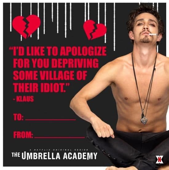 'The Umbrella Academy': Valentines for Your Super Messed-Up Loved Ones