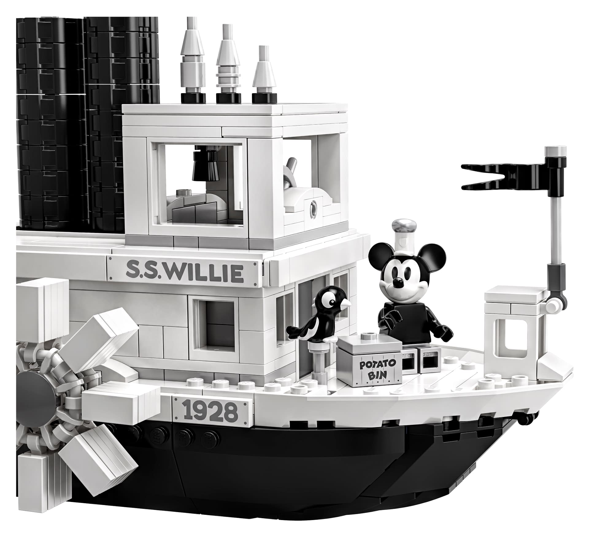 LEGO Ideas Steamboat Willie Mickey and Minnie Mouse Set 10