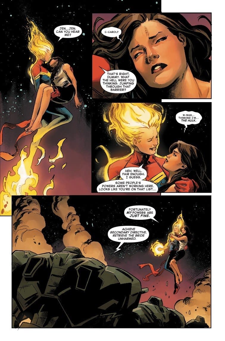 Carol Narrowly Avoids a Gwen Stacy Bridge Moment in Next Week's Captain Marvel #3