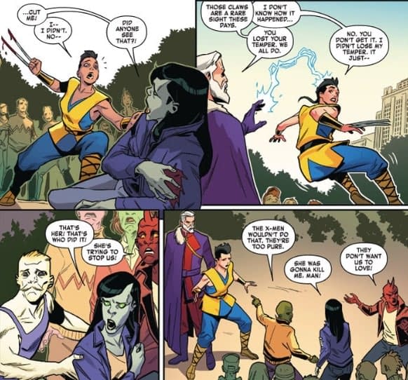 The People of Age of X-Man Know What to Do with a Wolverine Statue in Marvelous X-Men #2