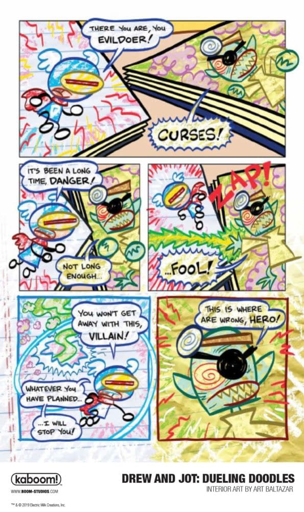 Art Baltazar Launches Graphic Novel Trilogy with Drew and Jot: Dueling Doodles