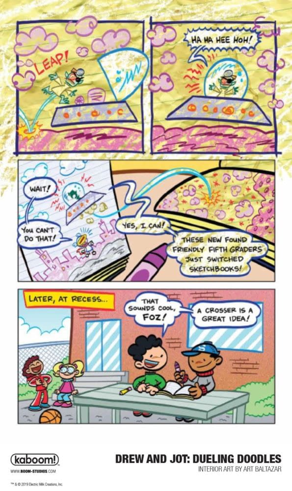 Art Baltazar Launches Graphic Novel Trilogy with Drew and Jot: Dueling Doodles