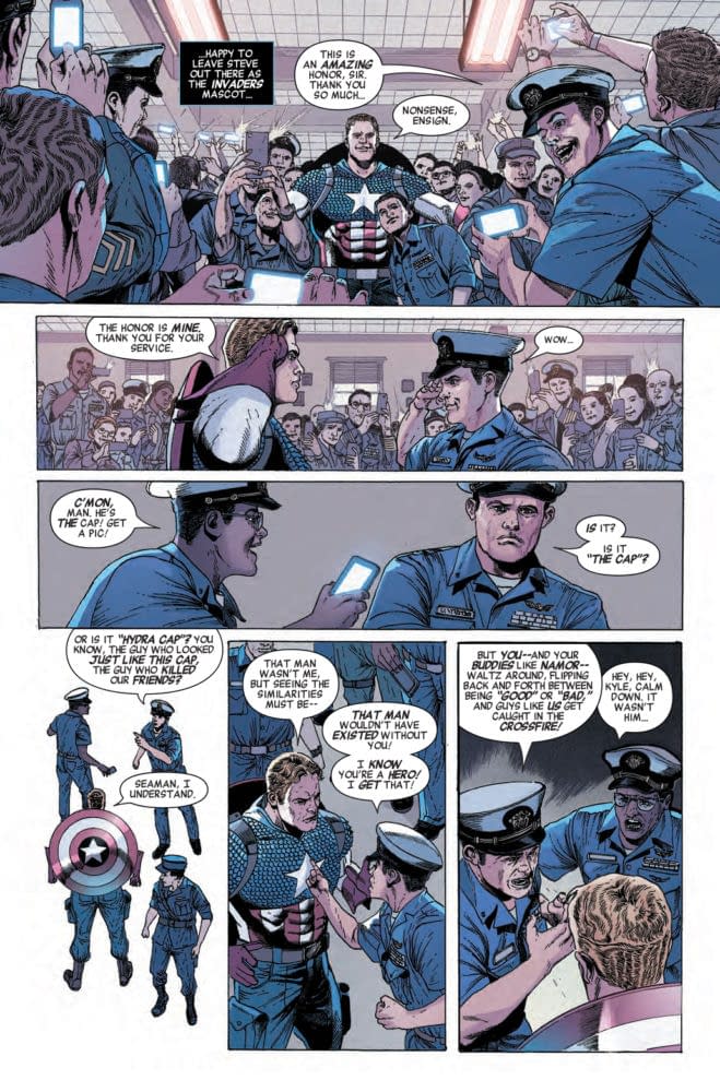 Captain America Making Friends and Influencing People in Next Week's Invaders #3