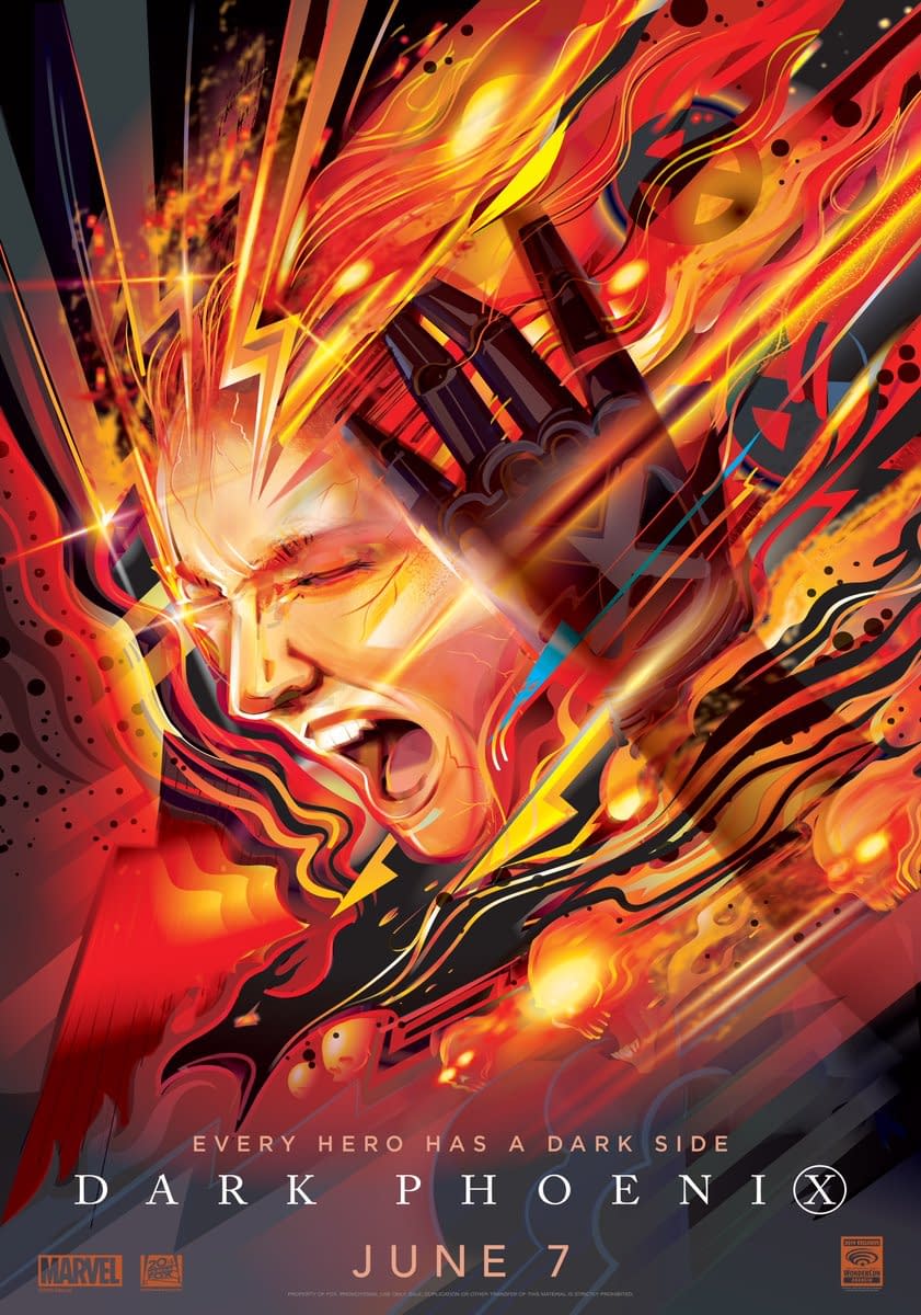Jean Grey Screams in a New Dark Phoenix Poster
