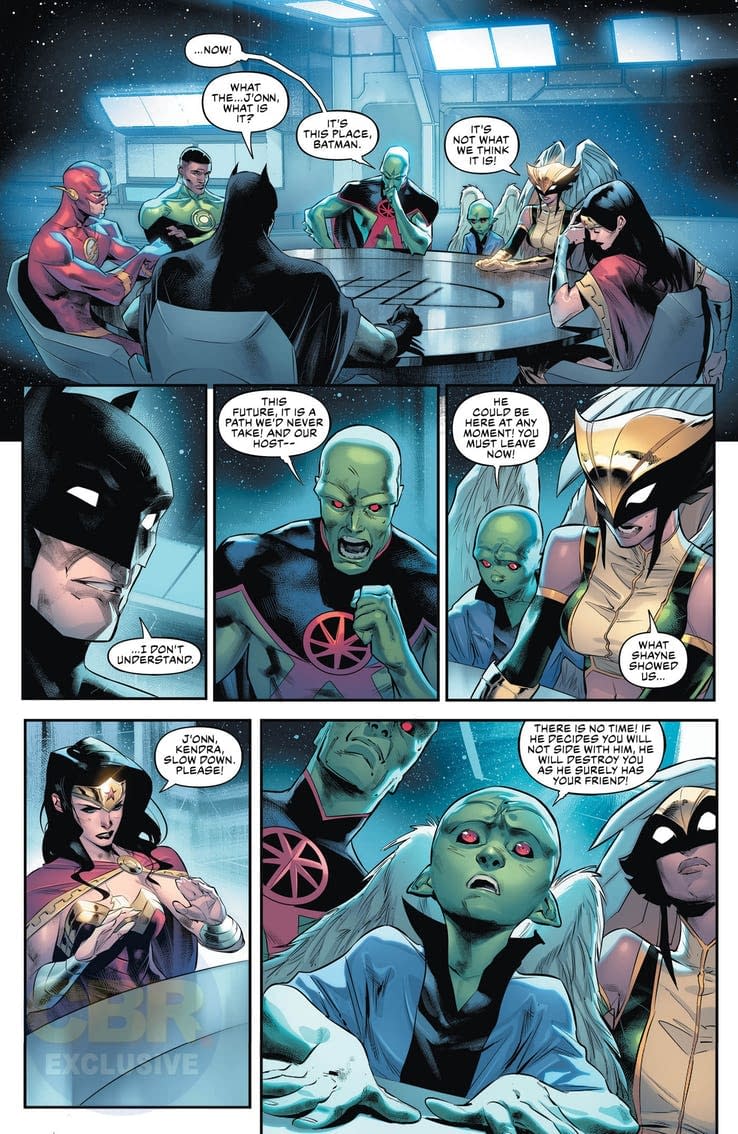 Batman at Peace in Tomorrow's Justice League #21