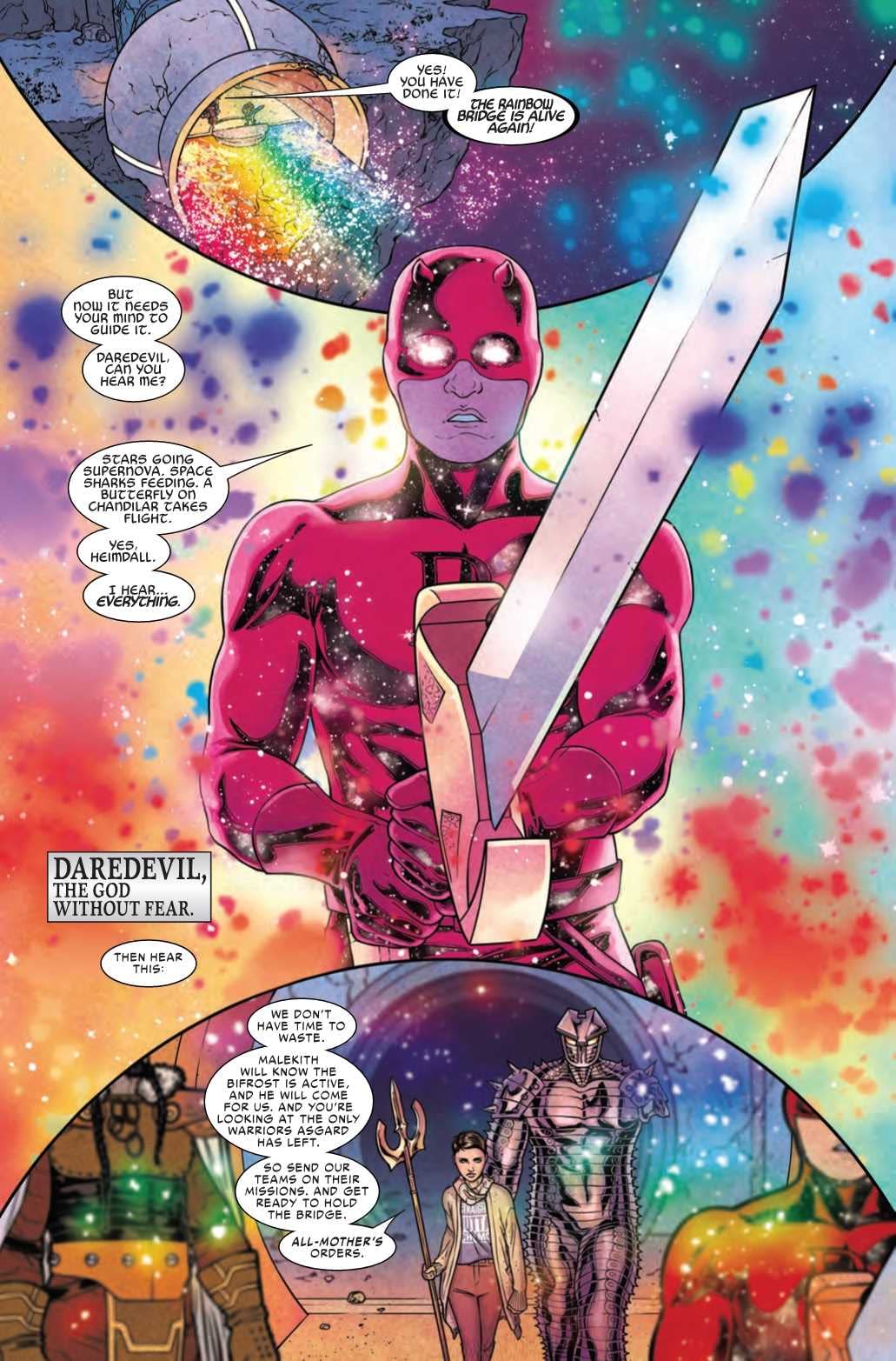 Daredevil Becomes a God and the Avengers Get Flying Horses in War of the Realms #3 (Preview)