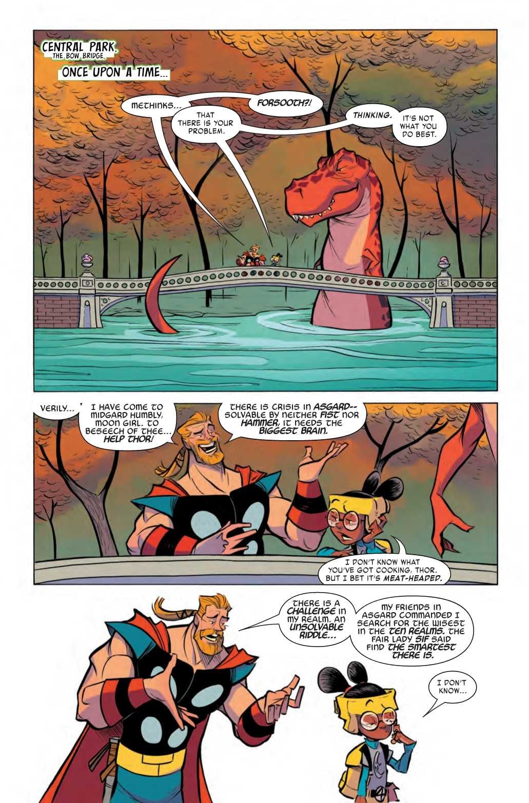 Moon Girl Puts Thor in His Place - Moon Girl and Devil Dinosaur #43 Preview