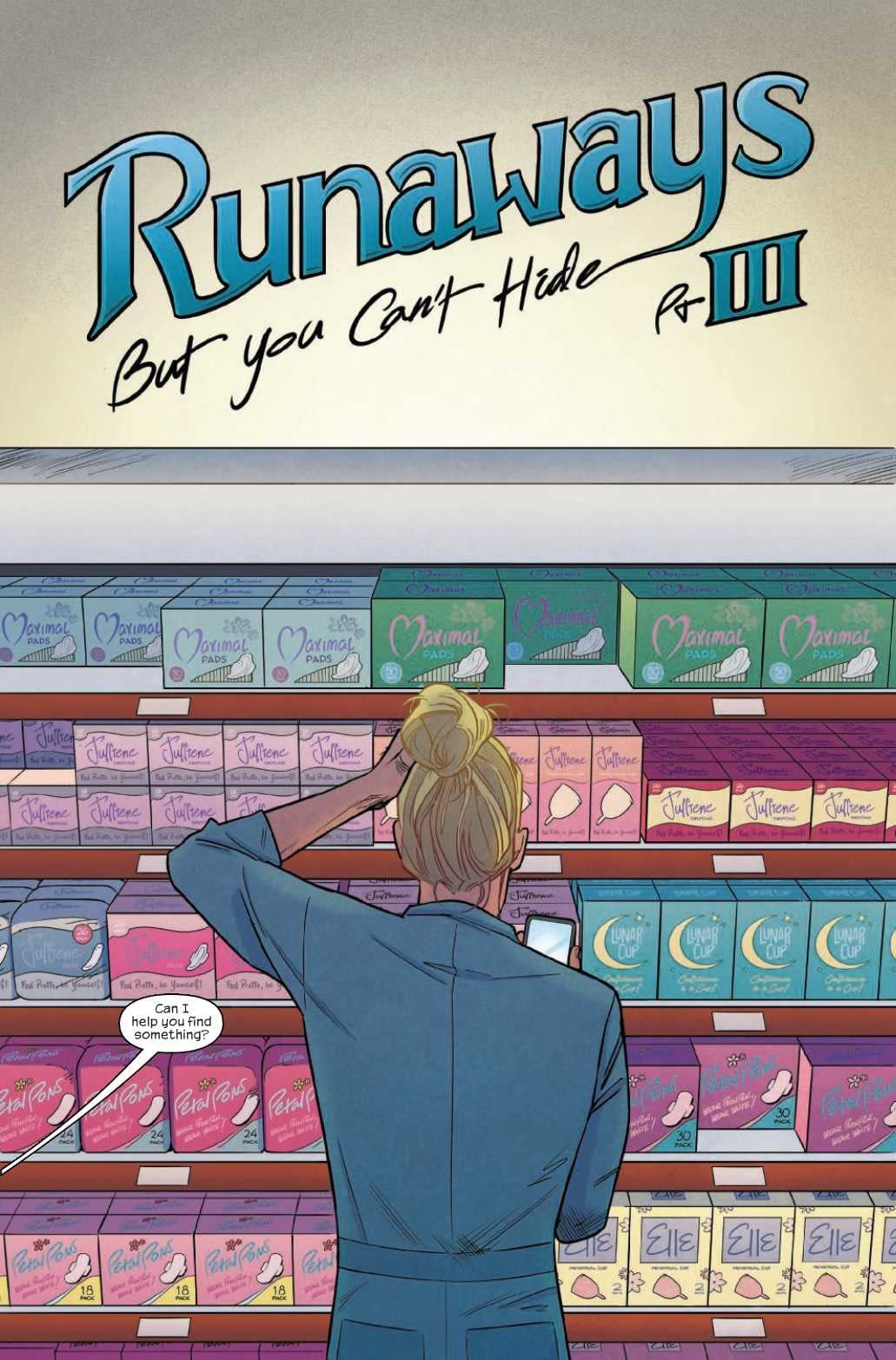 Love in the Tampon Aisle in Runaways #21