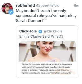 Rob Liefeld Chastises Game of Thrones' Emilia Clarke Over Quote from ClickHole Article
