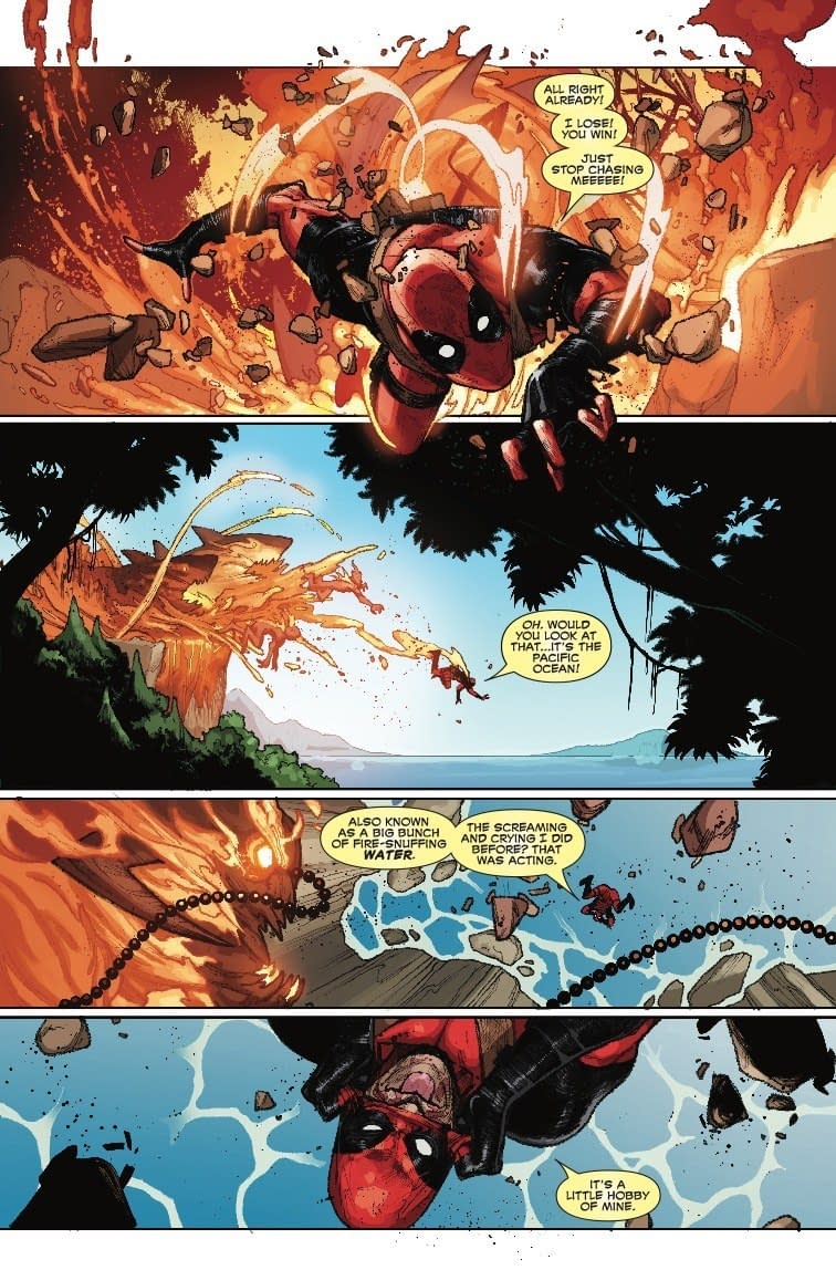 Deadpool Takes Jumping the Shark to the Next Level - War of the Realms: Strikeforce: War Avengers #1 Preview