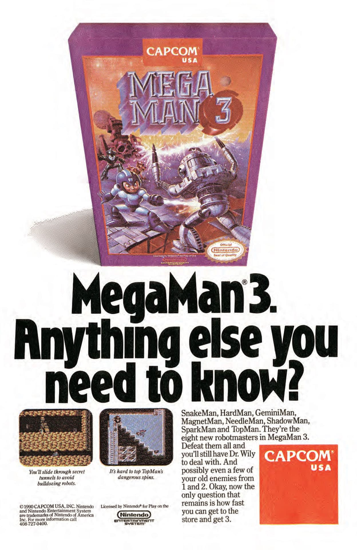 Ski or Die, Mega Man 3 Ads From New Mutants #98 Facsimile (Preview)