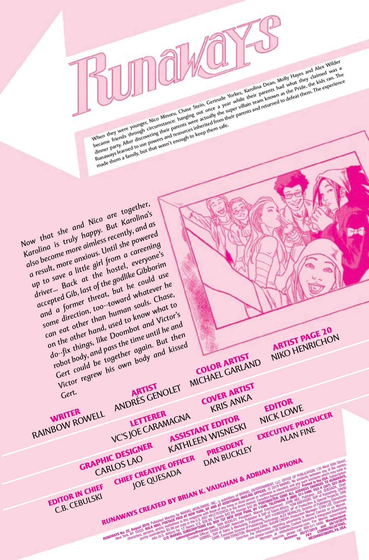 Learning to Human in Runaways #22 (Preview)