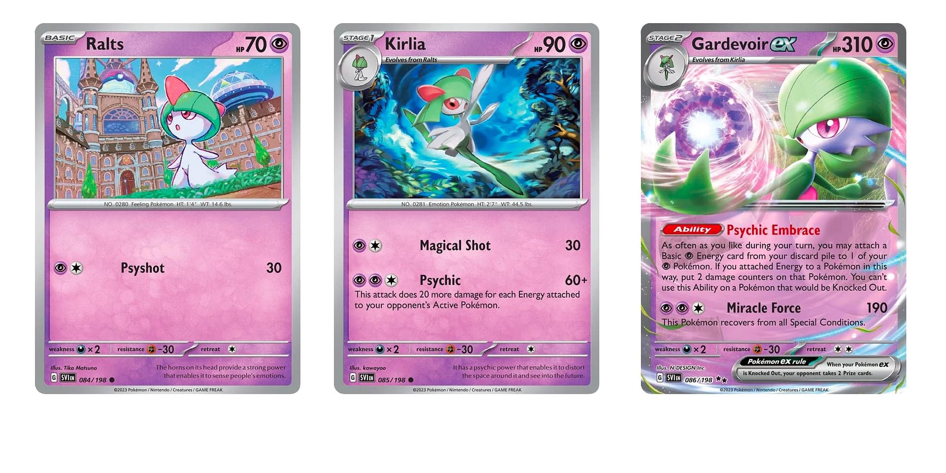 Kit Carta Pokémon Gardevoir Ex Kirlia Ralts