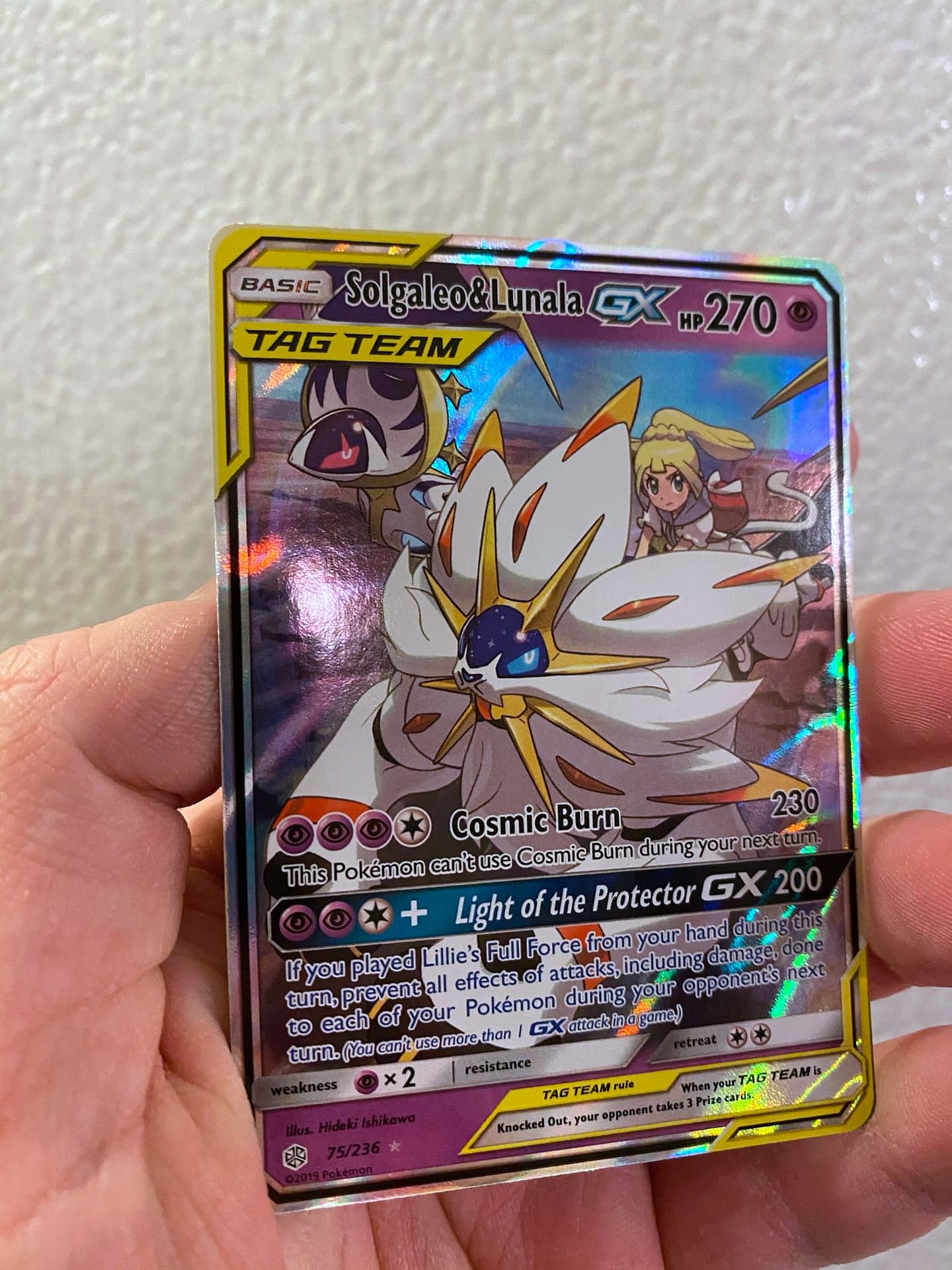 Lunala Solgaleo GX Custom Made Holo Pokemon Cards 