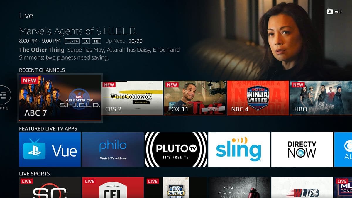 Amazon's Fire TV Adds New "Live TV" Tab to Service