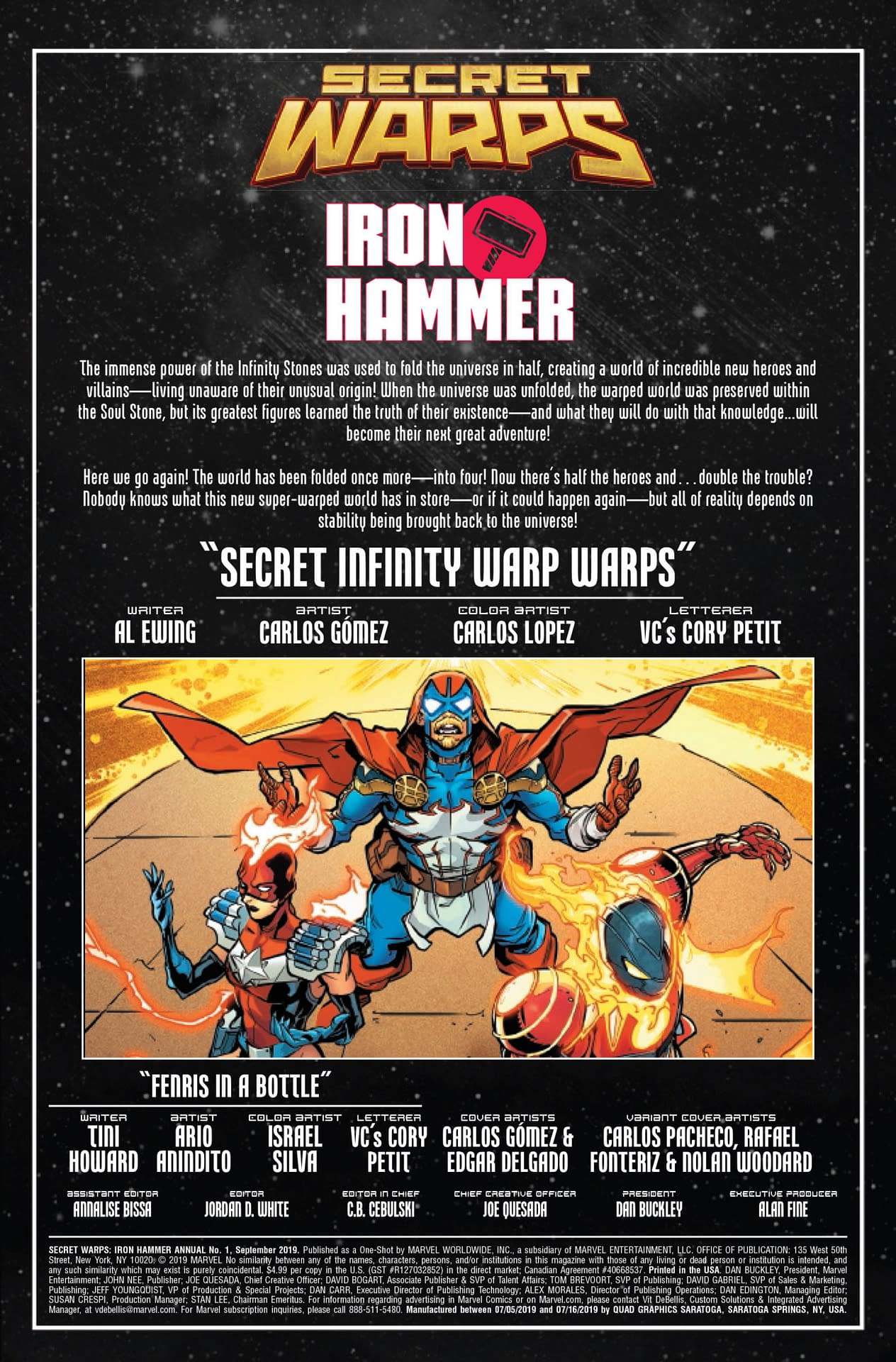 Have the Infinity Warps Gone Too Far? Secret Warps Iron Hammer Annual #1 [Preview]