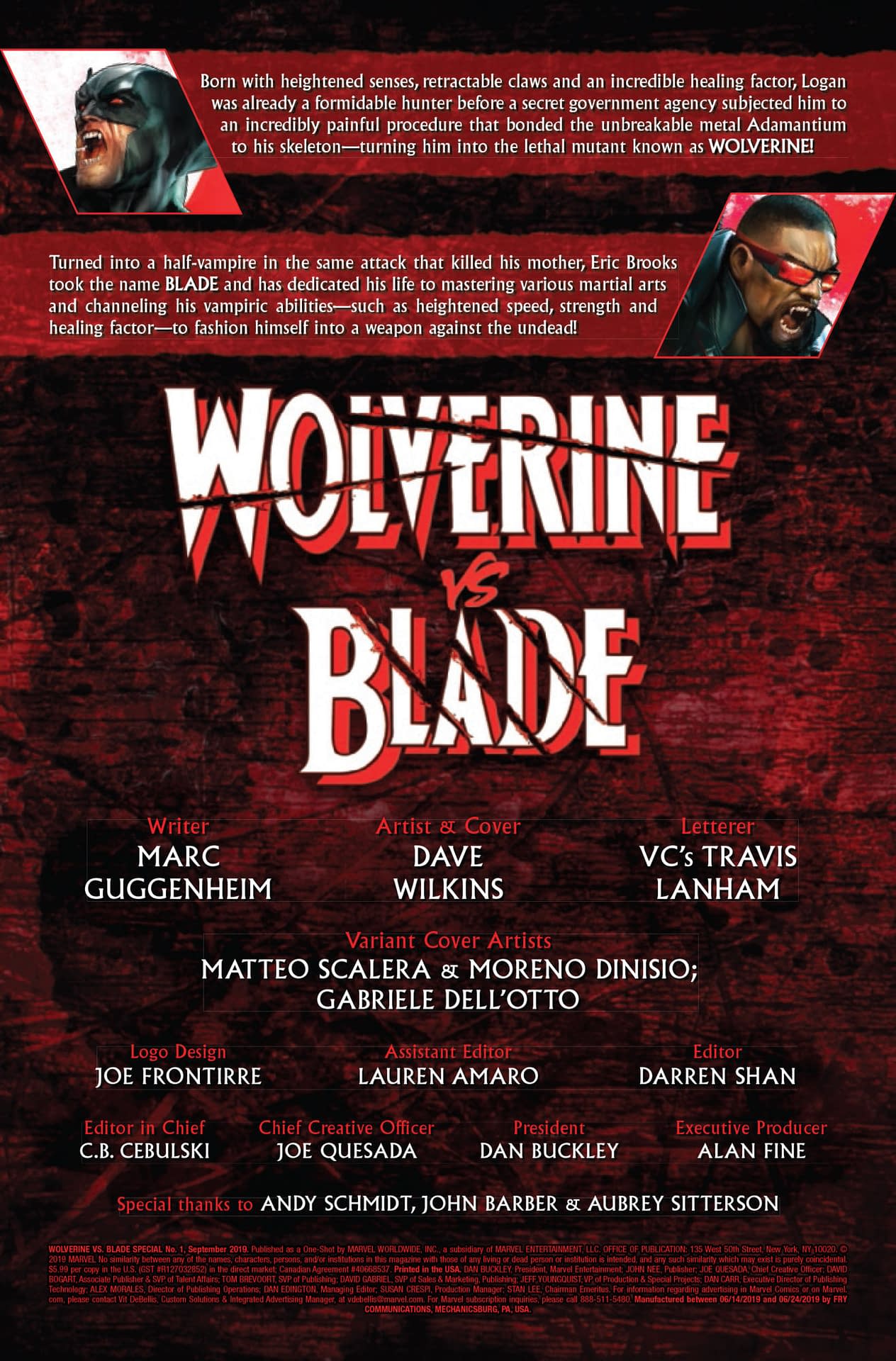 Wolverine vs. Blade #1: With Eyes Wide Open [Preview]