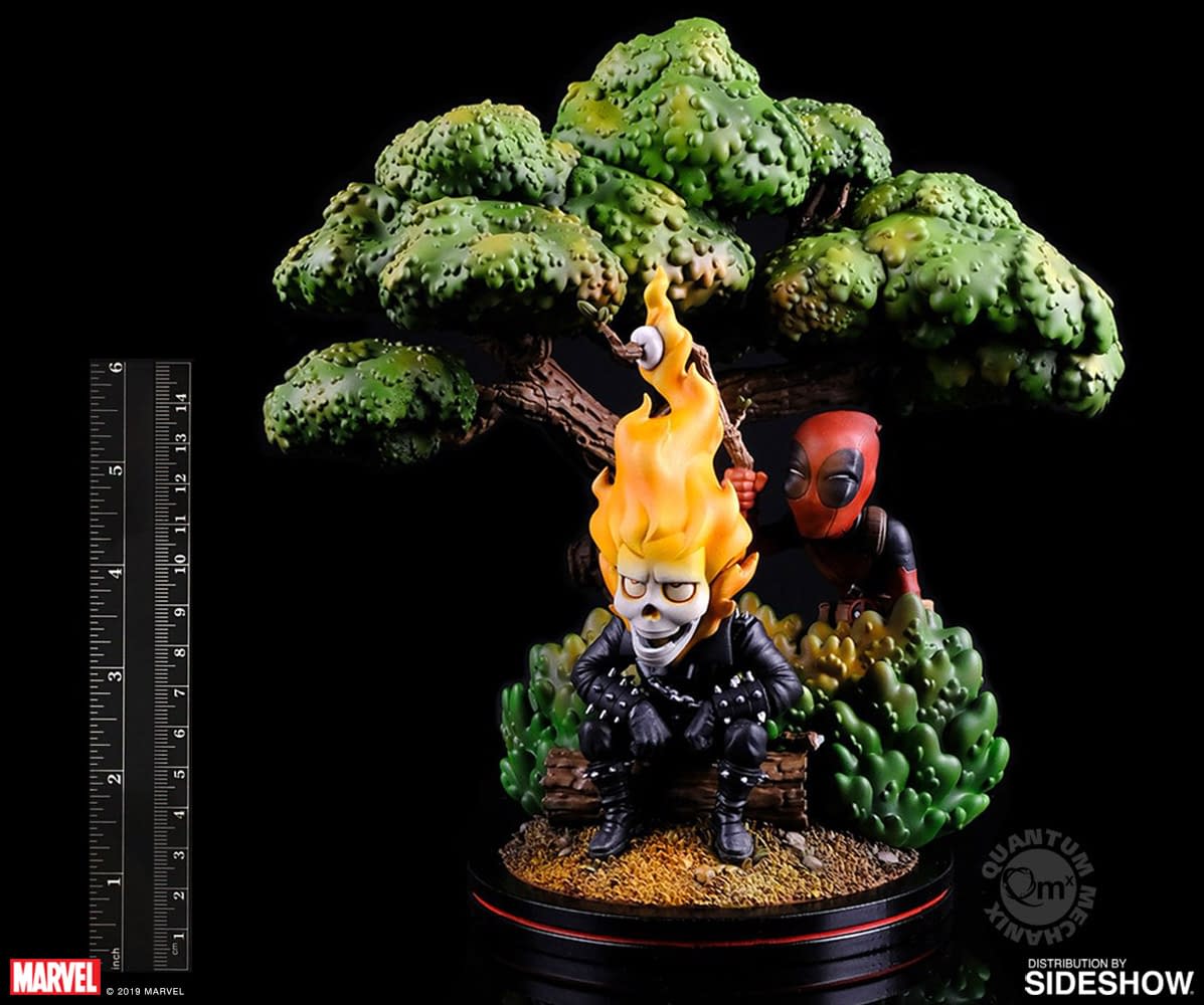 Go Camping with Deadpool and Ghost Rider in New Q-Master Statue