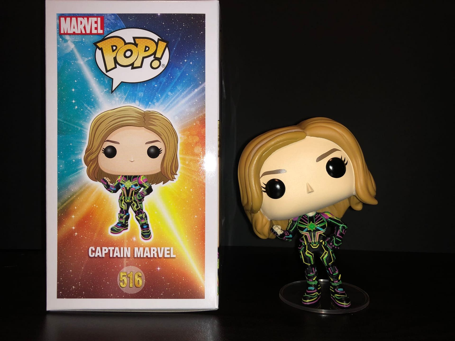 Let's go Cosmic with Captain Marvel's Neon Suit Funko Pop! [Review] 
