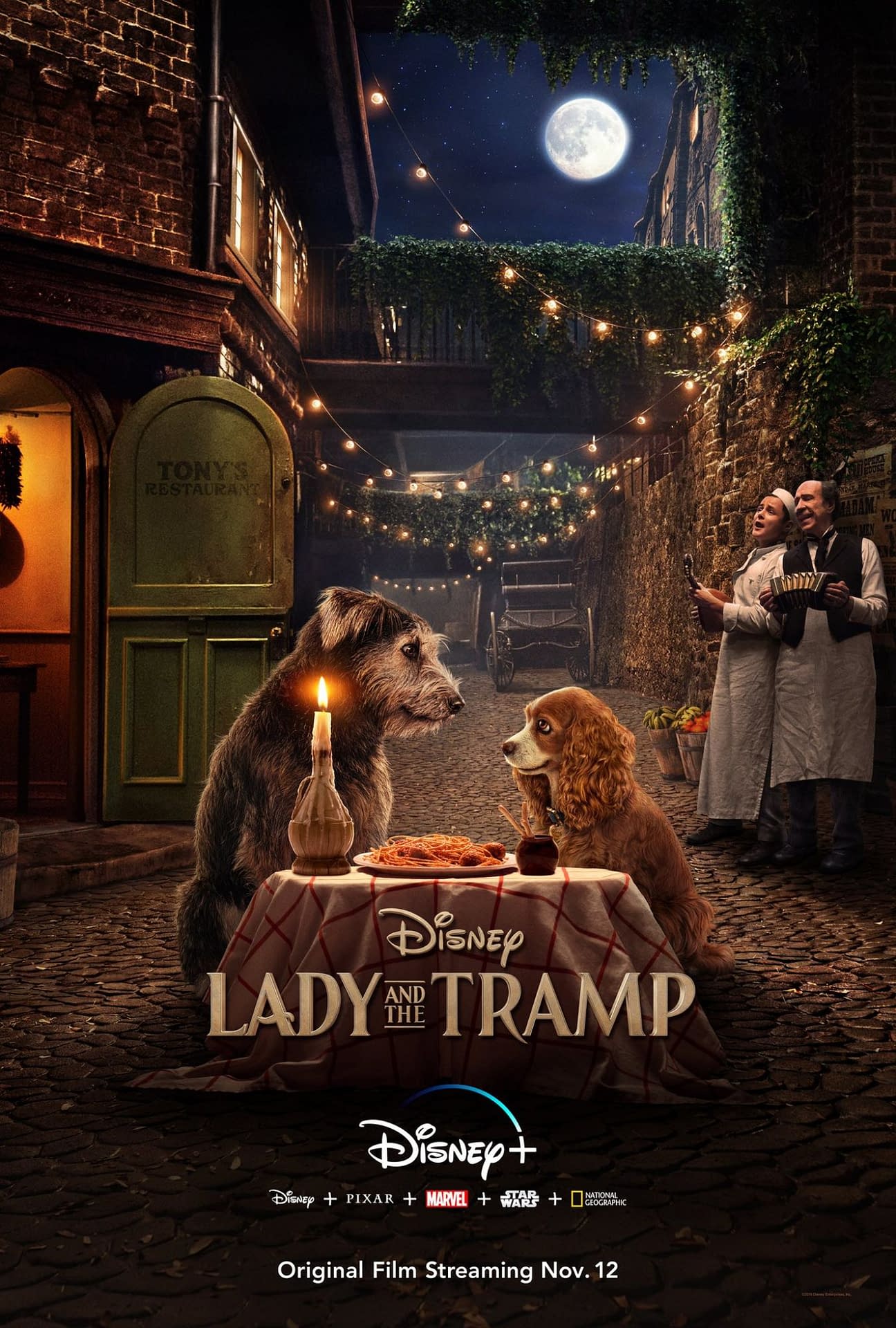 Disney Releases the Poster for the Disney+ Remake of "Lady and the Tramp"