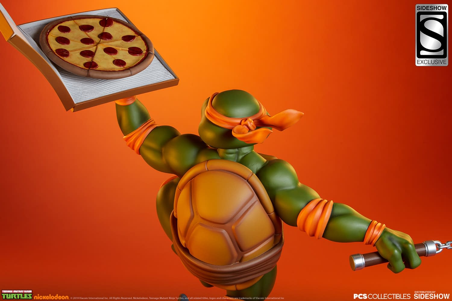 Mikey Grabs a Slice with New TMNT Sideshow Collectibles Statue