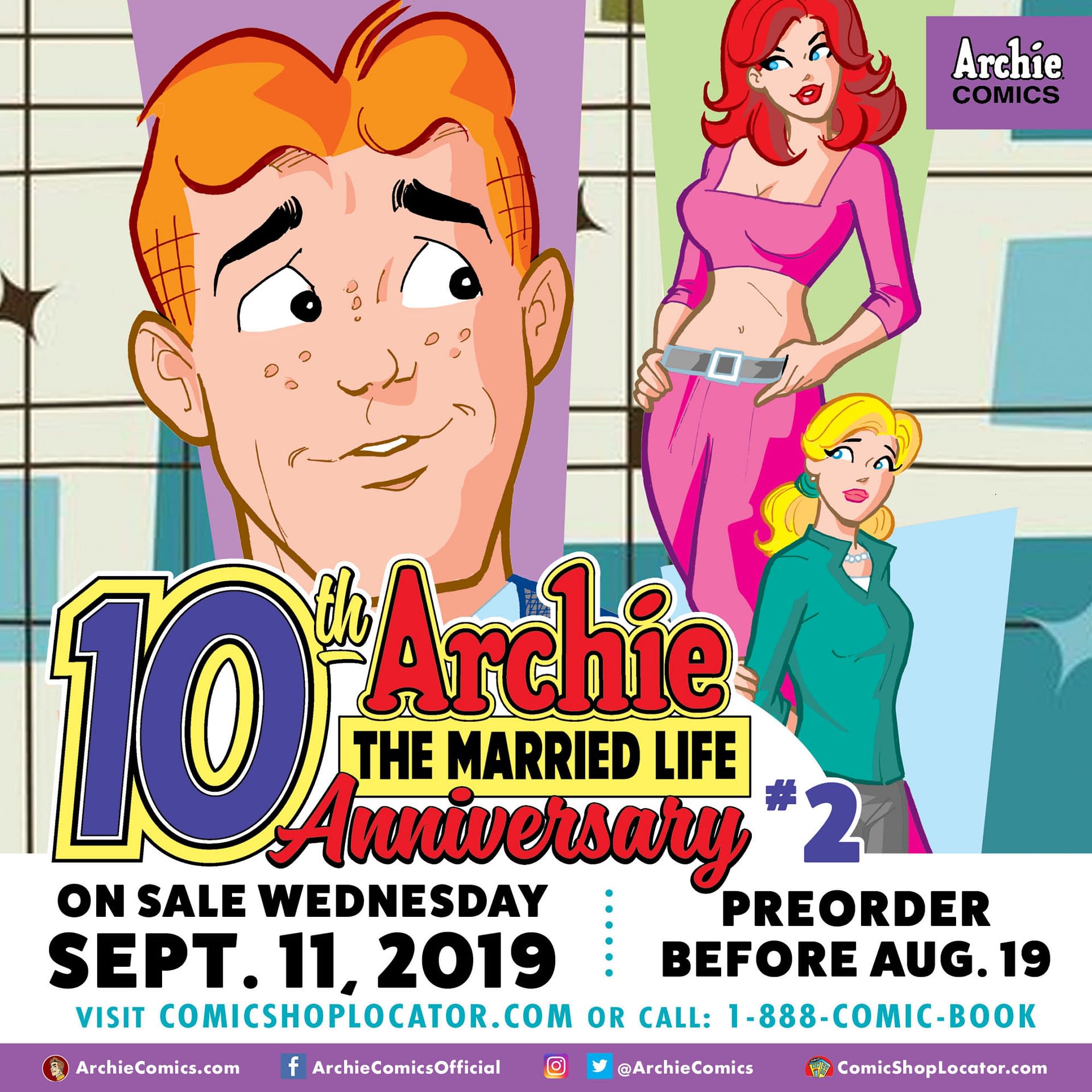 Will Moose Mason Support the Green New Deal? Previews of Archie: Married Life 10th Anniversary #2 and Sabrina #5