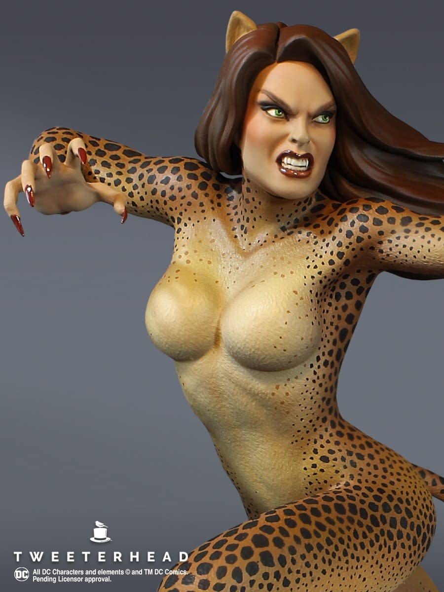 Cheetah Rumbles in the Jungle with Tweeterhead Statue