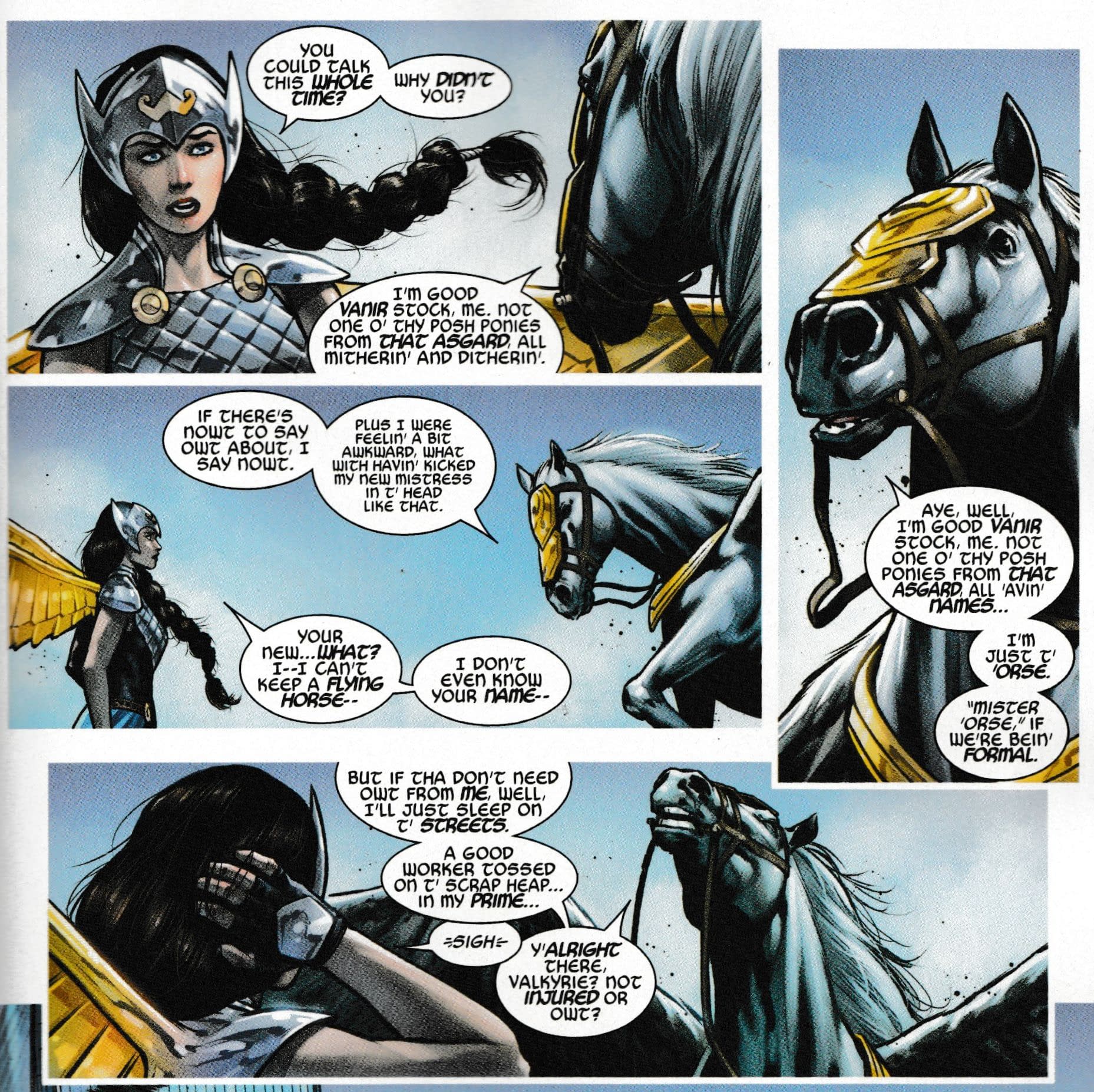 Valkyrie's Mr Horse Tells Marvel Readers "Never Trust A Tory"