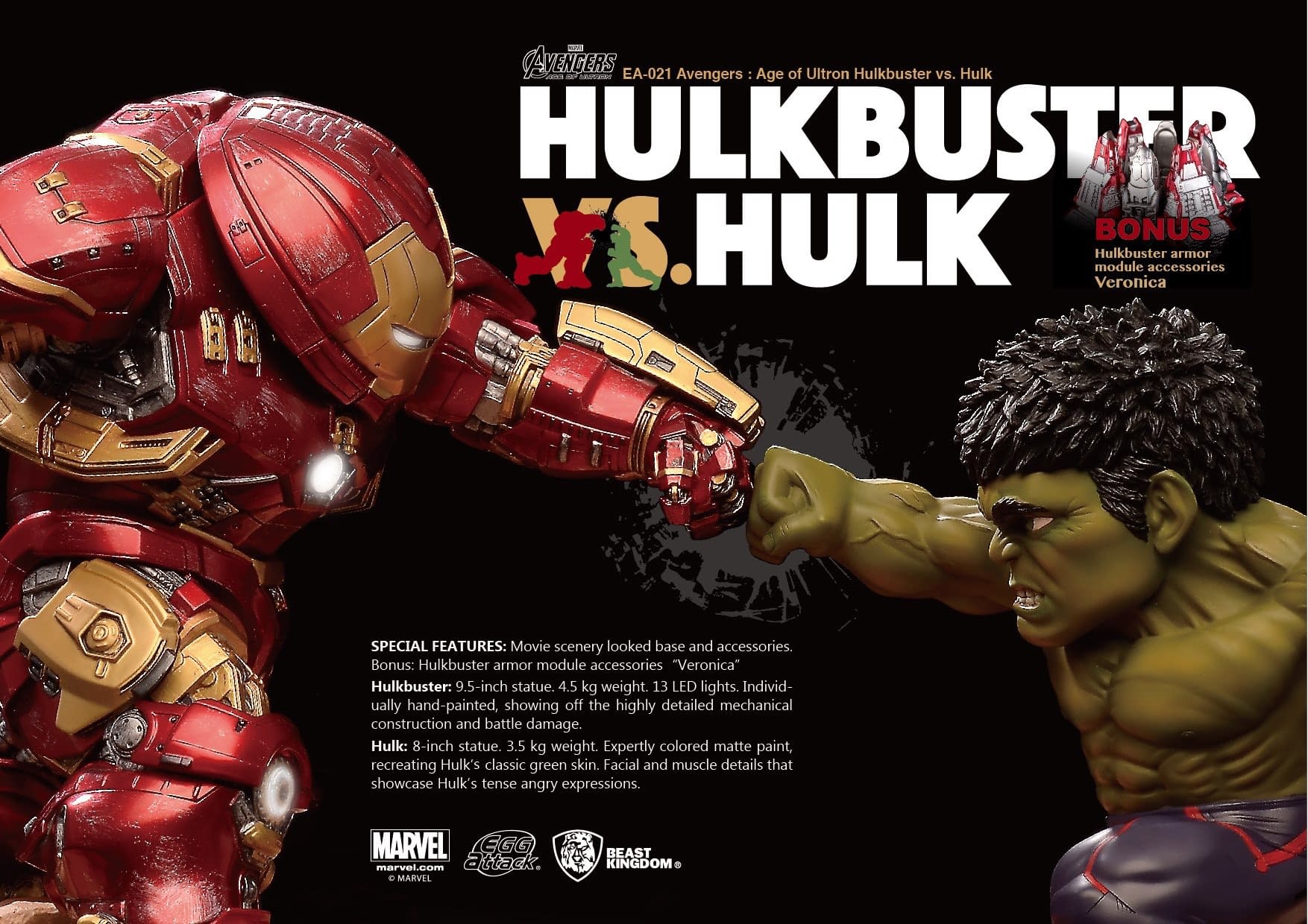 Hulkbuster Takes on the Hulk in the New Beast Kingdom Statue Set
