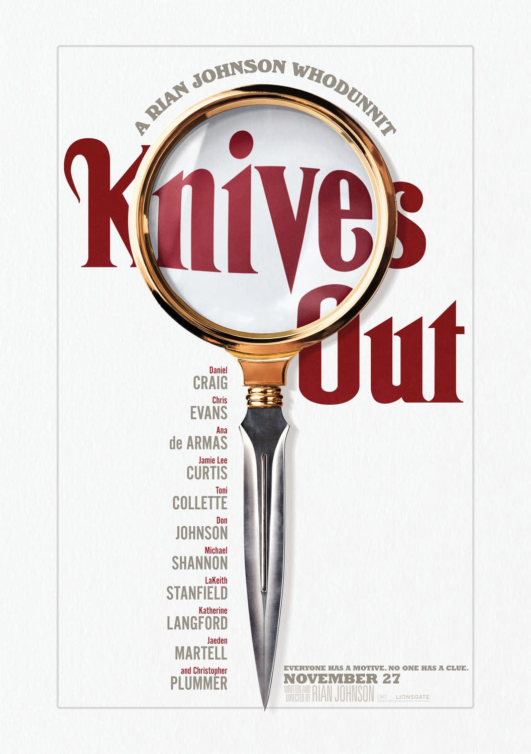 11 New Character Descriptions and Posters for Rian Johnson's "Knives Out"