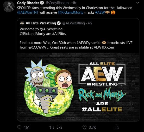 "Rick and Morty" vs. Jurassic Express? AEW, Cody Rhodes Tease October 30th&#8230; Something?